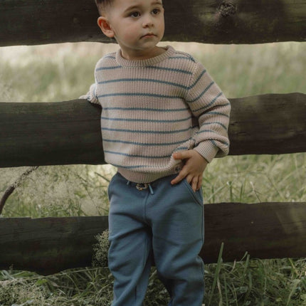 Little Dutch Baby Trui Ice Blue Stripe koop je bij Babywinkel