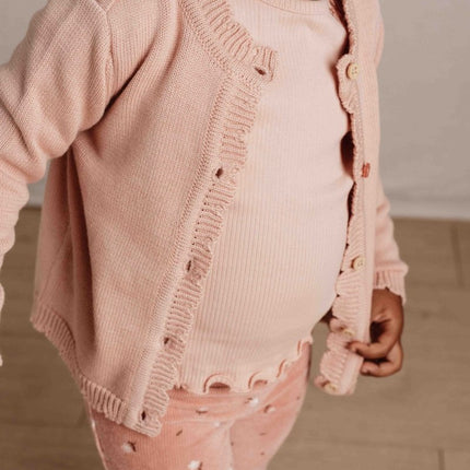 Little Dutch Baby Vestje Gebreid Soft Rose koop je bij Babywinkel