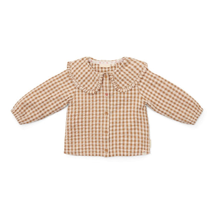 Little Dutch Babyblouse Winter Brown Check Girls koop je bij Babywinkel