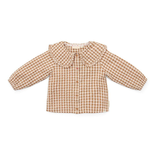 Little Dutch Babyblouse Winter Brown Check Girls koop je bij Babywinkel