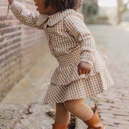 Little Dutch Babyblouse Winter Brown Check Girls koop je bij Babywinkel