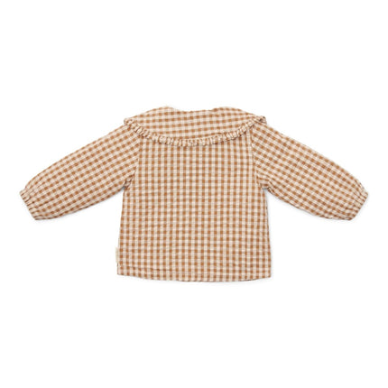 Little Dutch Babyblouse Winter Brown Check Girls koop je bij Babywinkel