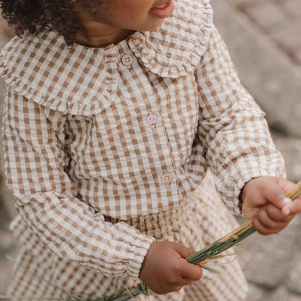 Little Dutch Babyblouse Winter Brown Check Girls koop je bij Babywinkel