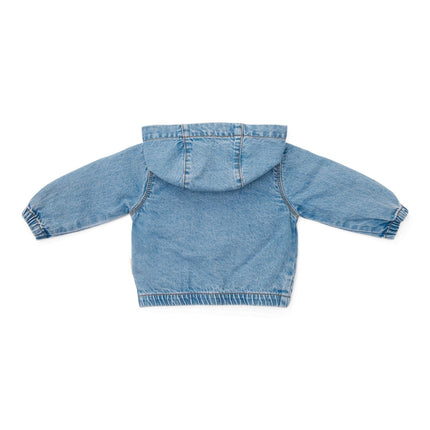 Little Dutch Babyjasje Met Capuchon Denim koop je bij Babywinkel