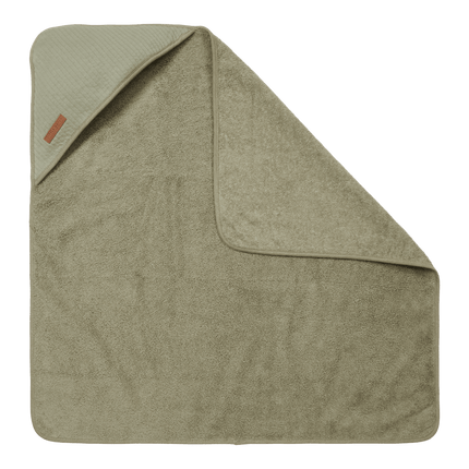 Little Dutch Badcape Baby Pure Olive koop je bij Babywinkel