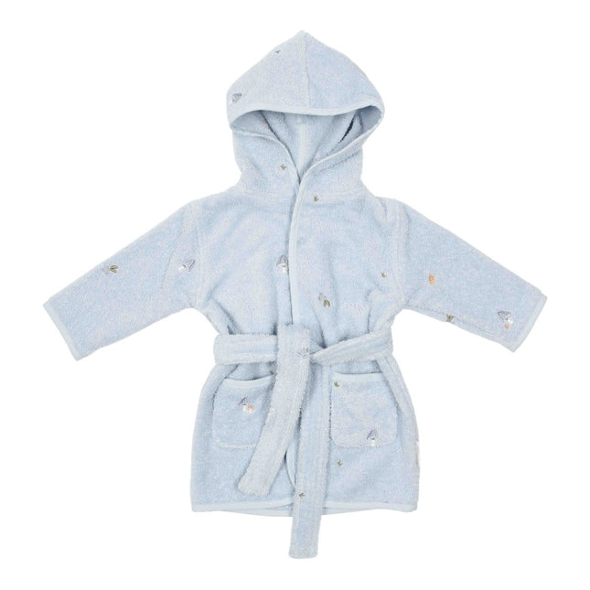 Little Dutch Badjas Baby Geborduurd Blue koop je bij Babywinkel