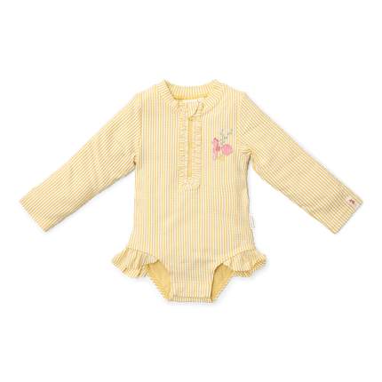Little Dutch Badpak Kind Ocean Treasures Yellow Lange Mouwen koop je bij Babywinkel