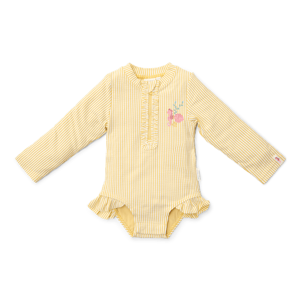 Little Dutch Badpak Kind Ocean Treasures Yellow Lange Mouwen koop je bij Babywinkel