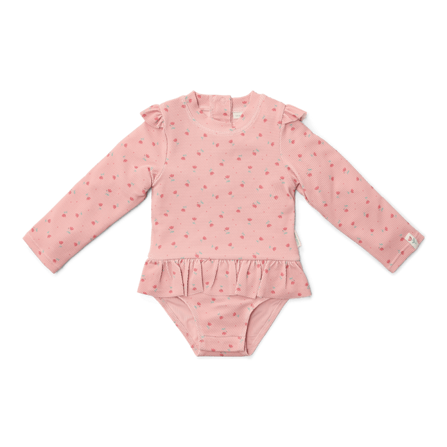 Little Dutch Badpak Kind Sunny Flowers Blush Lange Mouwen koop je bij Babywinkel