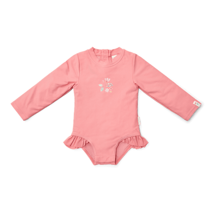 Little Dutch Badpak Kind Sunny Flowers Rouge Lange Mouwen koop je bij Babywinkel