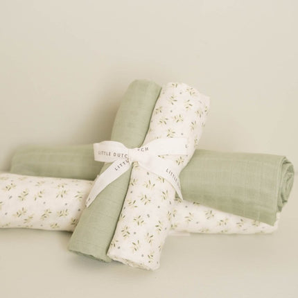 Little Dutch Hydrofiele Doek Blueberry Leaves & Sage 70X70Cm koop je bij Babywinkel