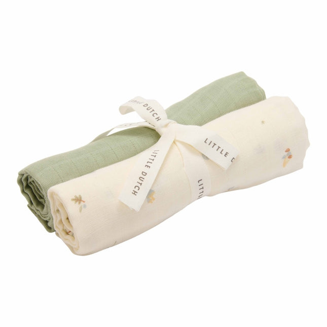 Little Dutch Hydrofiele Doek Forest Treasures & Sage 70X70Cm koop je bij Babywinkel
