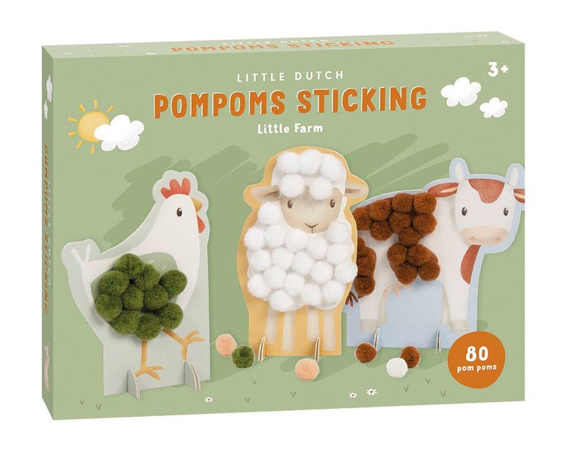 Little Dutch Knutselpakket Little Farm Pompom Bolletjes koop je bij Babywinkel