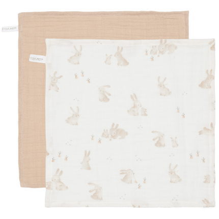 Little Dutch Monddoekje Set Hydrofiel Baby Bunny Beige koop je bij Babywinkel