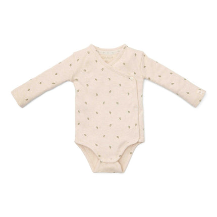 Little Dutch Romper Green Leaves Overslag Lange Mouw koop je bij Babywinkel