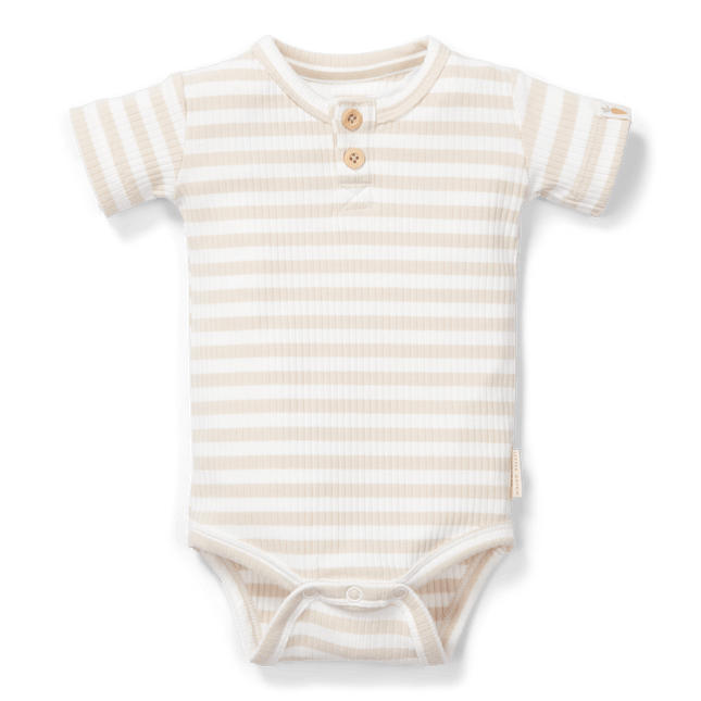 Little Dutch Romper Stripe Sand/White koop je bij Babywinkel