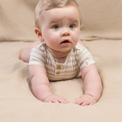 Little Dutch Romper Stripe Sand/White koop je bij Babywinkel