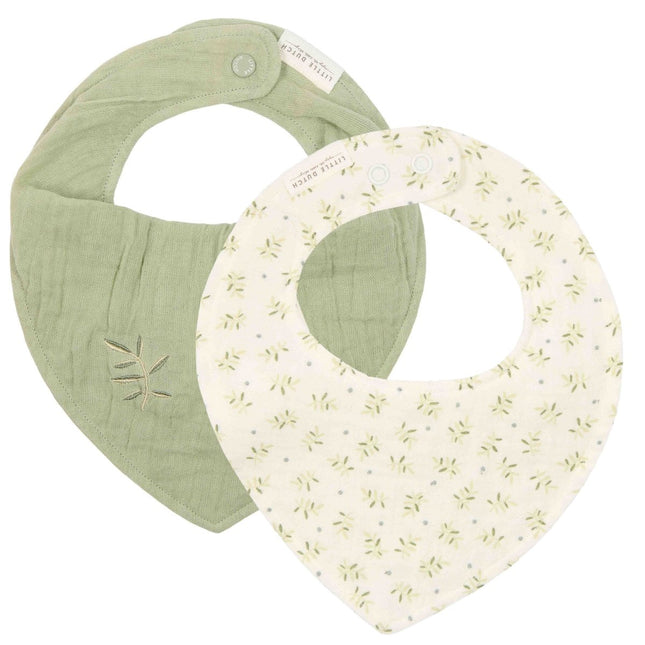 Little Dutch Slabbetje Bandana Blueberry Leaves & Sage 2St koop je bij Babywinkel