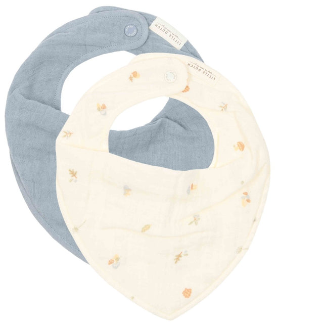 Little Dutch Slabbetje Bandana Forest Treasures & Denim Blue 2St koop je bij Babywinkel