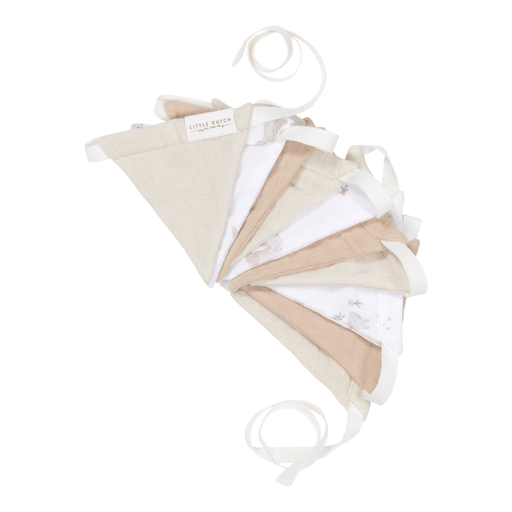 <tc>Little Dutch</tc> Girlande Hydrophil Weiß Beige Baby Bunny