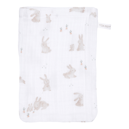 Little Dutch Washandje Set Hydrofiel Baby Bunny Beige koop je bij Babywinkel