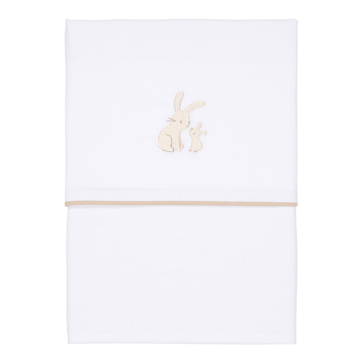 <tc>Little Dutch</tc> Wiegenhandtuch Baby Bunny Weiß Gestickt