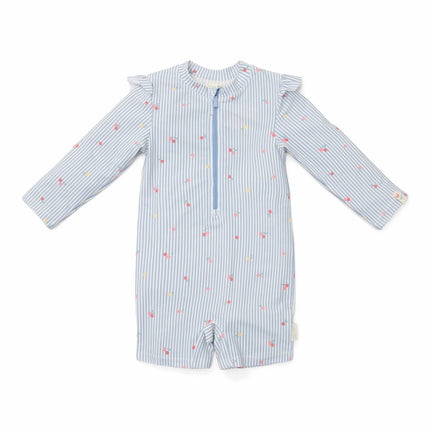 Little Dutch Zwempak Kind Lange Mouwen Sunny Flowers Blue koop je bij Babywinkel