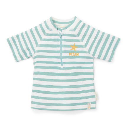 Little Dutch Zwemshirt Kind Korte Mouwen Stripes Surf Blue koop je bij Babywinkel