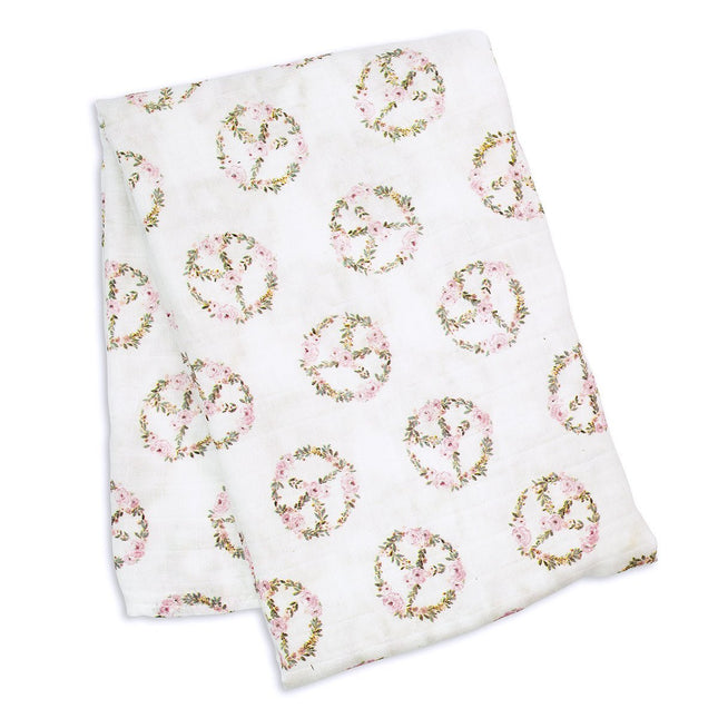 Lulujo Hydrofiele Doek Peace 120x120cm - Lulujo - Babywinkel - 628233451545