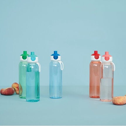 Mepal Waterfles Kind Pop - Up Campus 500ml Turquoise - Mepal - Babywinkel - 8711269949642