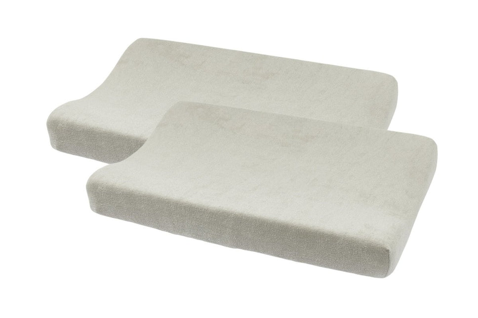 Meyco Aankleedkussenhoes 2St Basic Badstof Light Grey - Meyco - Babywinkel - 4054703651256