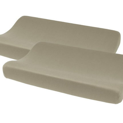 Meyco Aankleedkussenhoes 2St Basic Jersey Taupe - Meyco - Babywinkel - 4054703862171