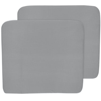 Meyco Aankleedkussenhoes 3K 2St Basic Jersey Grijs - Meyco - Babywinkel - 4054703842043