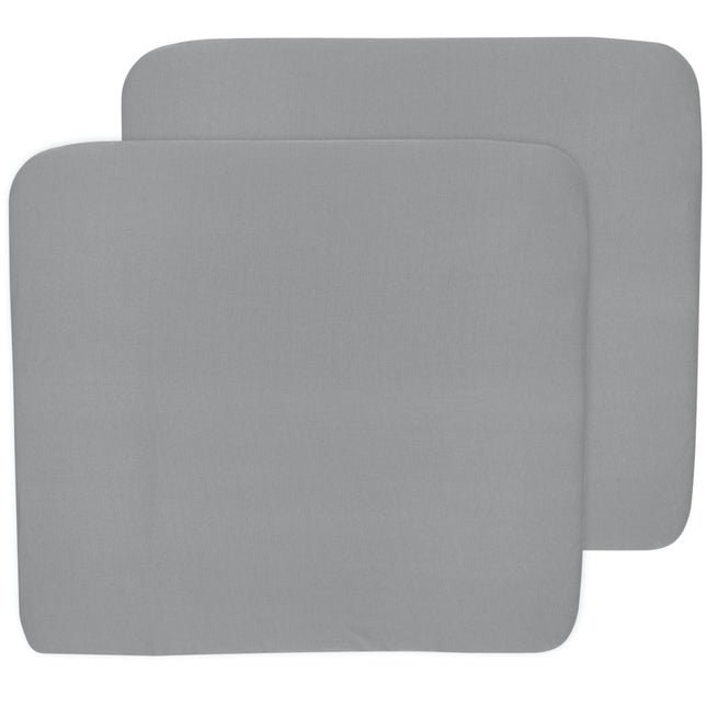 Meyco Aankleedkussenhoes 3K 2St Basic Jersey Grijs - Meyco - Babywinkel - 4054703842043
