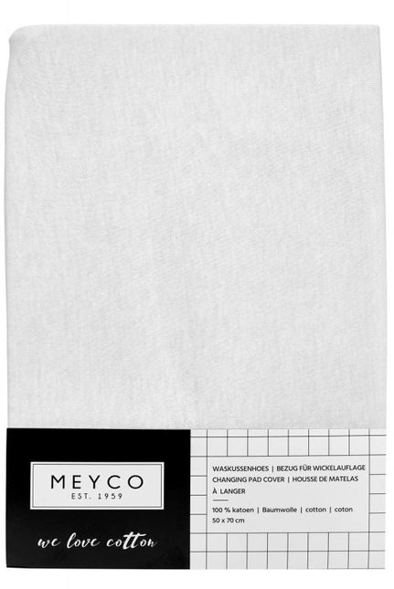 Meyco Aankleedkussenhoes Basic Jersey Wit - Meyco - Babywinkel - 4054703860009