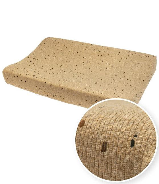 Meyco Aankleedkussenhoes Rib Mini Spot Toffee Melange 50X70cm - Meyco - Babywinkel - 4054703224429