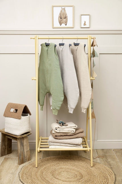 Meyco Baby Uni Baby Winter Slaapoverall Jumper Pre - Washed Hydrofiel Olive Green - Meyco - Babywinkel - 4054703247664