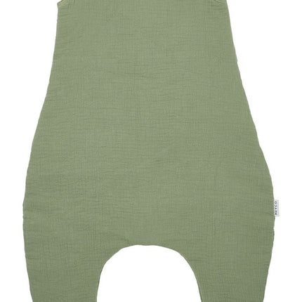 Meyco Baby Uni Baby Winter Slaapoverall Jumper Pre - Washed Hydrofiel Olive Green - Meyco - Babywinkel - 4054703247664