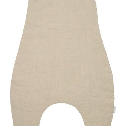 Meyco Baby Uni Baby Winter Slaapoverall Jumper Pre - Washed Hydrofiel Sand - Meyco - Babywinkel - 4054703247367