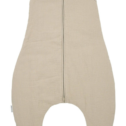 Meyco Baby Uni Baby Winter Slaapoverall Jumper Pre - Washed Hydrofiel Sand - Meyco - Babywinkel - 4054703247367