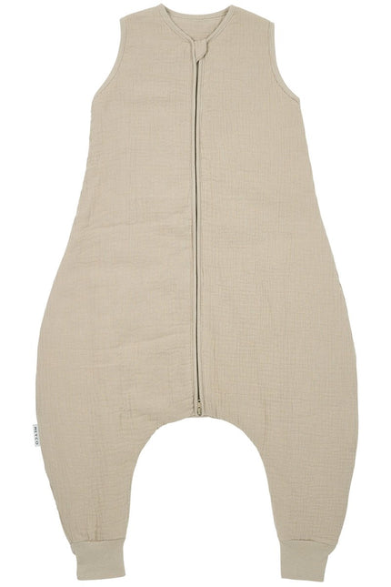 Meyco Baby Uni Baby Winter Slaapoverall Jumper Pre - Washed Hydrofiel Sand - Meyco - Babywinkel - 4054703247367