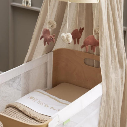 Meyco Baby Wafel Teddy Ledikant Deken Sand 100x150cm - Meyco - Babywinkel - 4054703218305