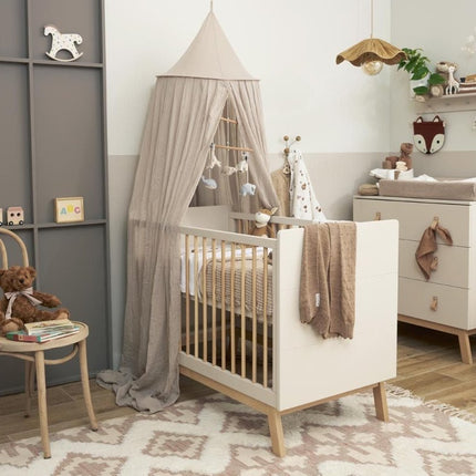 Meyco Baby Wafel Teddy Ledikant Deken Sand 100x150cm - Meyco - Babywinkel - 4054703218305