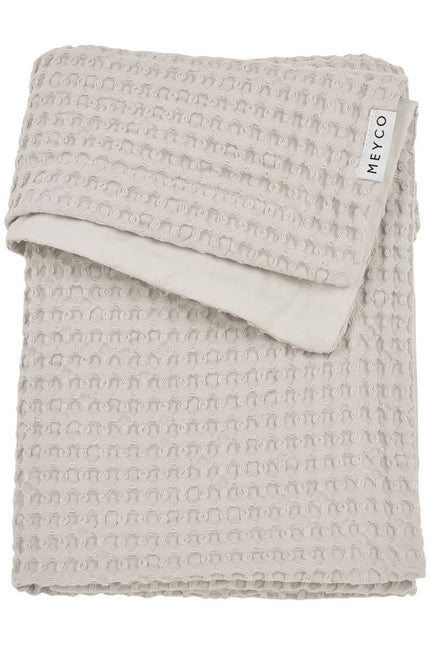 Meyco Baby Waffle Cotton Ledikant Deken Greige 100x150cm - Meyco - Babywinkel - 4054703235425