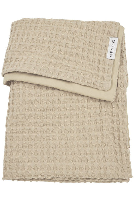 Meyco Baby Waffle Cotton Ledikant Deken Sand 100x150cm - Meyco - Babywinkel - 4054703235326