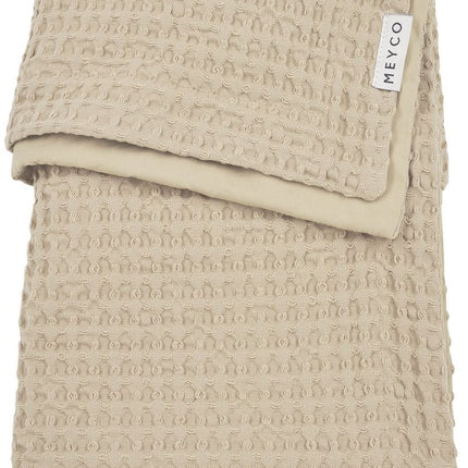 Meyco Baby Waffle Cotton Ledikant Deken Sand 75x100cm - Meyco - Babywinkel - 4054703235319