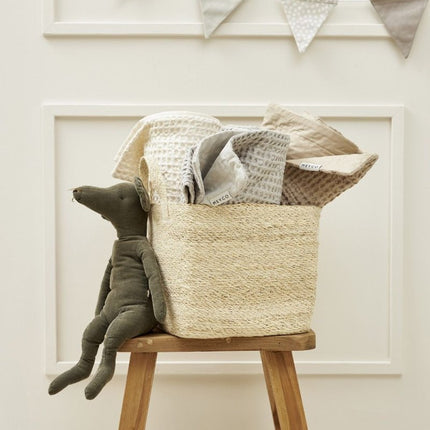 Meyco Baby Waffle Cotton Ledikant Deken Sand 75x100cm - Meyco - Babywinkel - 4054703235319