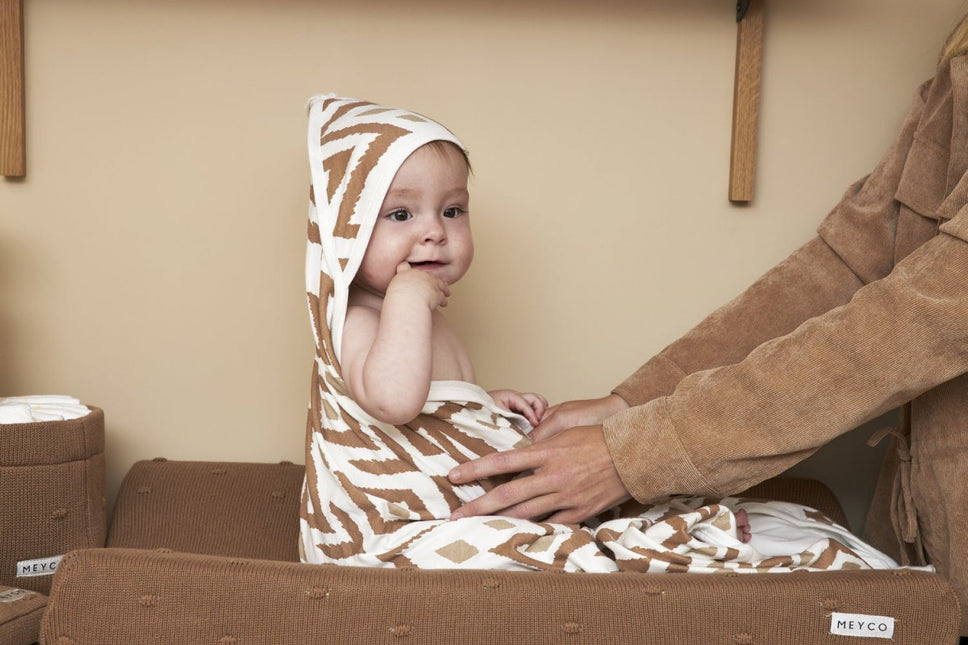 Meyco Badcape Baby Ikat Sand - Meyco - Babywinkel - 4054703517637