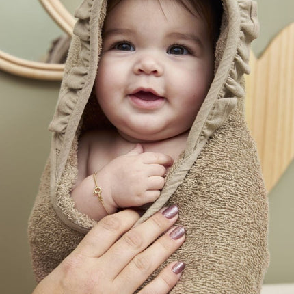 Meyco Badcape Baby Ruffle Taupe 80X80cm - Meyco - Babywinkel - 4054703112313