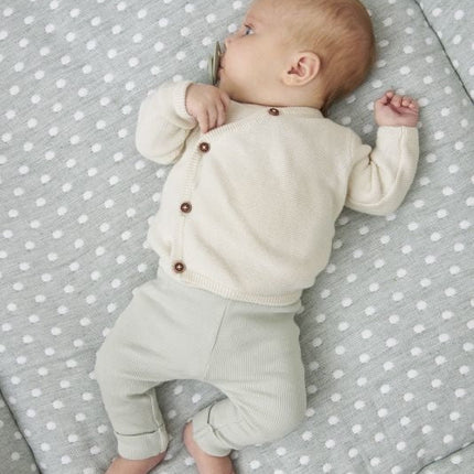 Meyco Boxkleed Little Dots Forest Green koop je bij Babywinkel